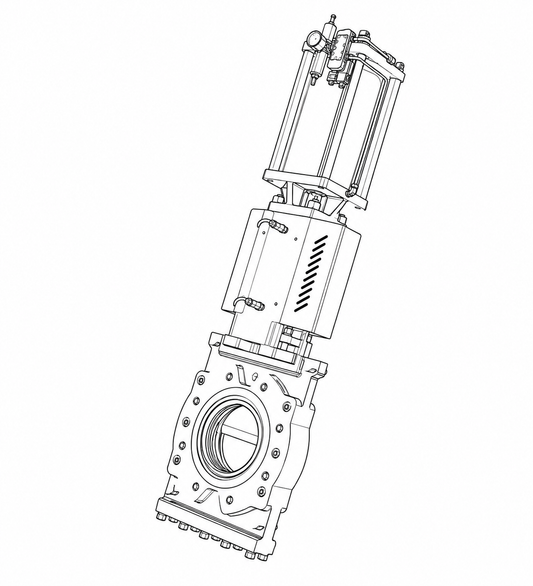 TDH PNEUMATIC KNIFE GATE VALVE | 4-INCH to 16-INCH SIZES